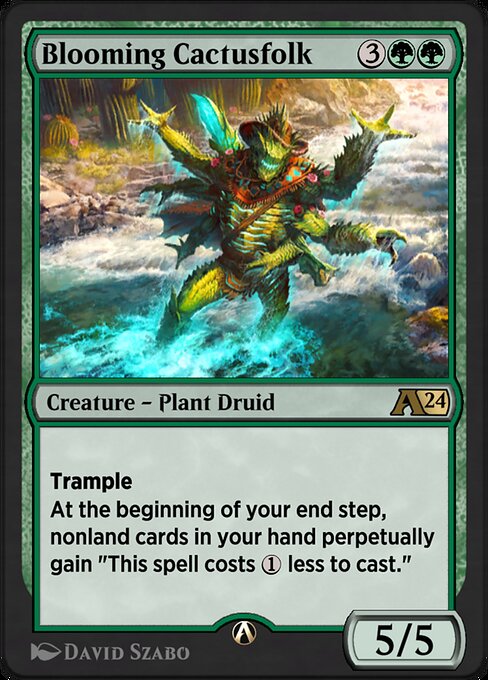 Blooming Cactusfolk - Alchemy: Outlaws of Thunder Junction (#16) - Illustrated by David Szabo - Magic: The Gathering Card
