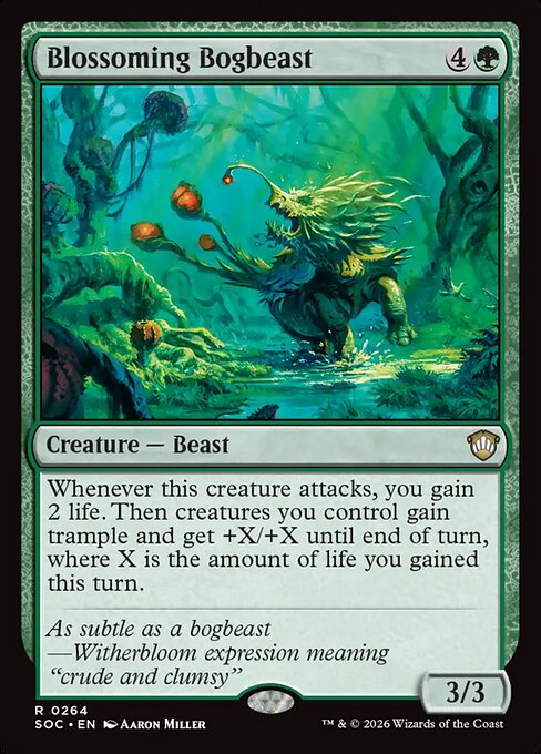 Blossoming Bogbeast - Secrets of Strixhaven Commander Magic card
