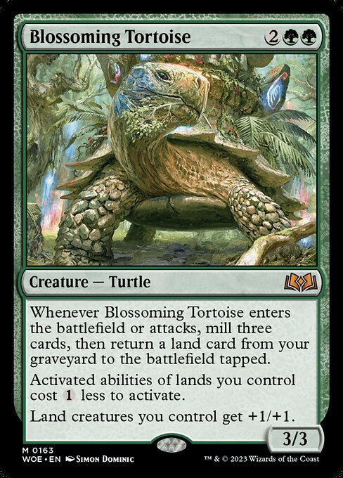 Blossoming Tortoise - Wilds of Eldraine Magic card