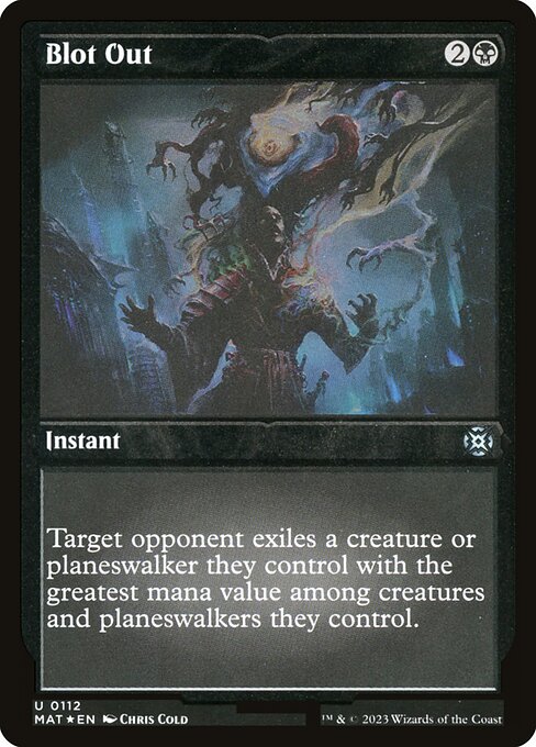 Mancillar (Blot Out) - March of the Machine: The Aftermath (#112) - Illustrated by Chris Cold - Magic: The Gathering Card