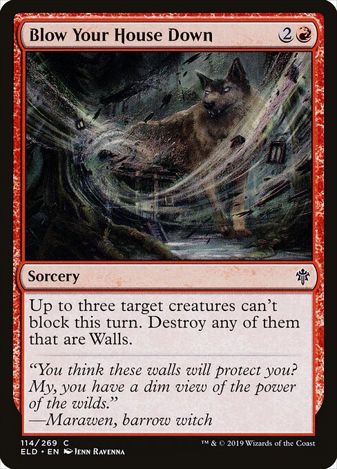 Blow Your House Down - Throne of Eldraine Magic card
