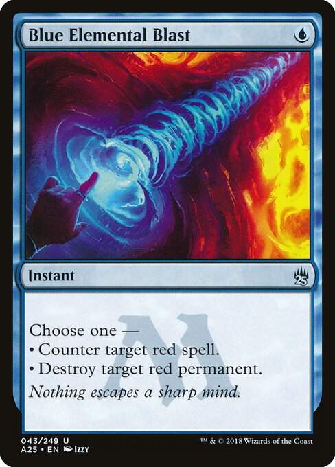 Blue Elemental Blast - Masters 25 Magic card