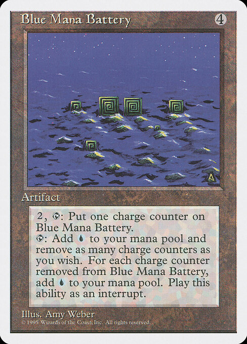 Blue Mana Battery - Fourth Edition Magic card