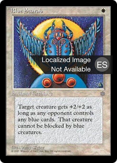 Scarabeo Blu (Blue Scarab) - Ice Age (#9) - Illustrated by Amy Weber - Magic: The Gathering Card
