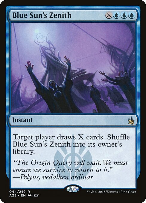 Blue Sun's Zenith - Masters 25 Magic card