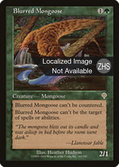Blurred Mongoose - Invasion (#183) - Illustrated by Heather Hudson - Magic: The Gathering Card