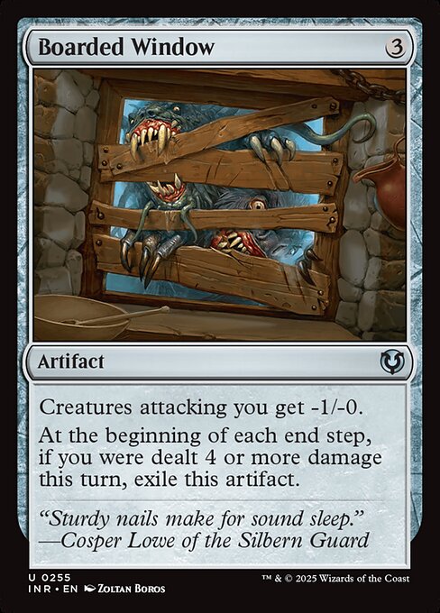 Boarded Window - Innistrad Remastered (#255) - Illustrated by Zoltan Boros - Magic: The Gathering Card