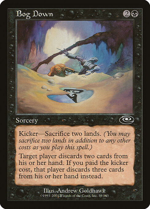 Bog Down - Planeshift (#39) - Illustrated by Andrew Goldhawk - Magic: The Gathering Card