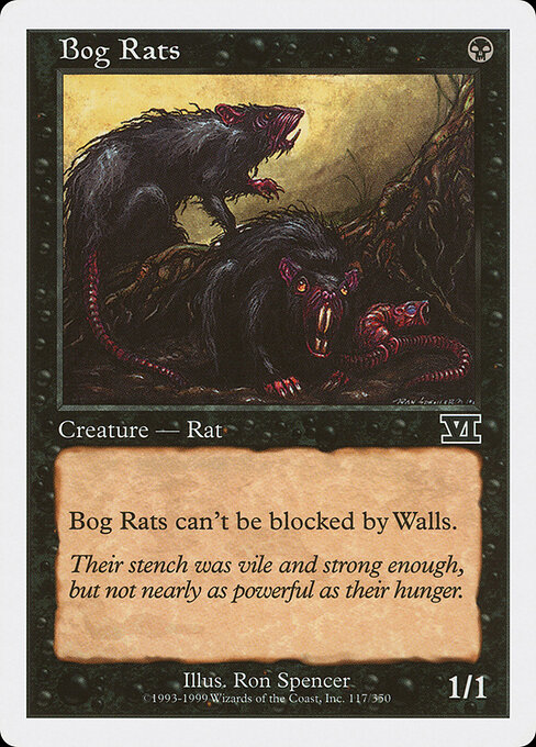 Bog Rats - Classic Sixth Edition (#117) - Illustrated by Ron Spencer - Magic: The Gathering Card