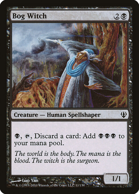 Bog Witch - Archenemy (#11) - Illustrated by Gao Yan - Magic: The Gathering Card