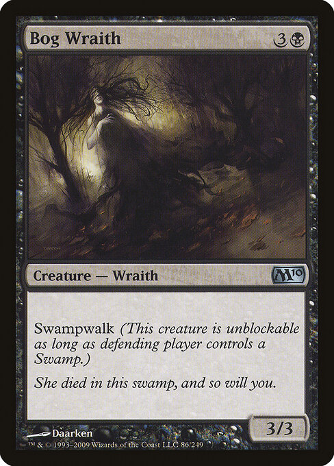 Bog Wraith - Magic 2010 Magic card