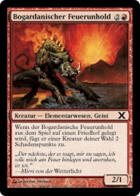 Bogardanischer Feuerunhold (Bogardan Firefiend) - Tenth Edition (#193) - Illustrated by Terese Nielsen - Magic: The Gathering Card