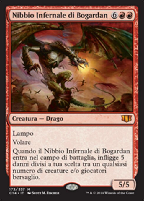 ボガーダンのヘルカイト (Bogardan Hellkite) - Commander 2014 (#173) - Illustrated by Scott M. Fischer - Magic: The Gathering Card