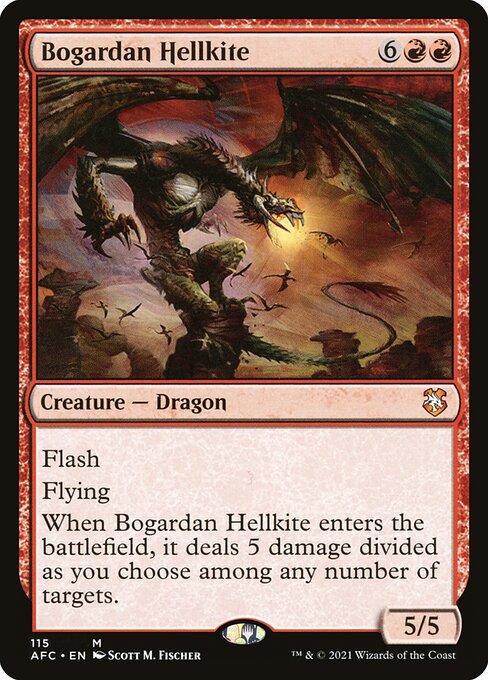 Bogardan Hellkite - Forgotten Realms Commander Magic card