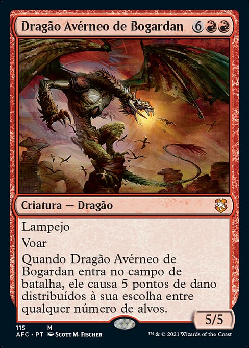 Engendro de Bogardan (Bogardan Hellkite) - Duel Decks: Knights vs. Dragons (#47) - Illustrated by Wayne Reynolds - Magic: The Gathering Card