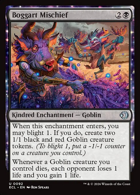 Boggart Mischief - Lorwyn Eclipsed Magic card