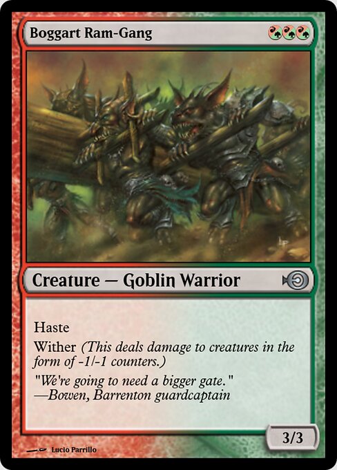 Squadra d'Assalto Boggart (Boggart Ram-Gang) - Shadowmoor (#203) - Illustrated by Dave Allsop - Magic: The Gathering Card
