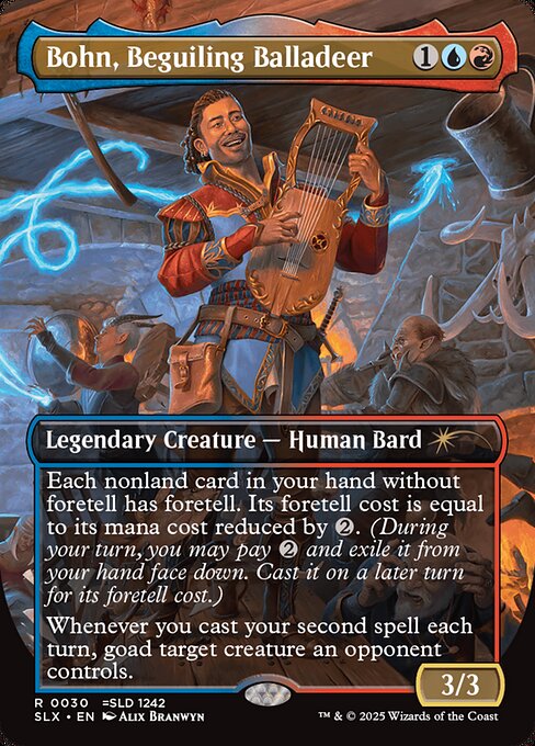 Bohn, Beguiling Balladeer - Universes Within (#30) - Illustrated by Alix Branwyn - Magic: The Gathering Card