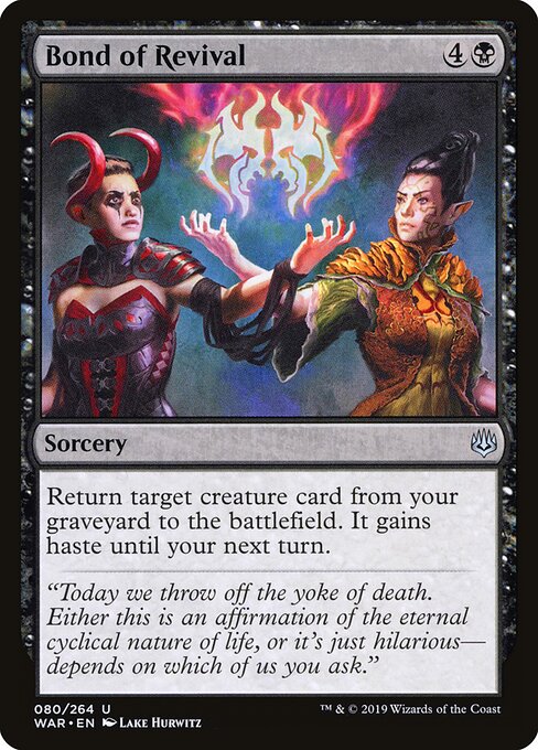 Bond of Revival - War of the Spark Magic card