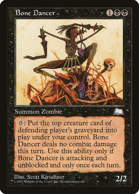 Bone Dancer - Weatherlight (#62) - Illustrated by Scott Kirschner - Magic: The Gathering Card
