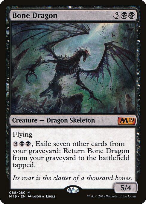 Bone Dragon - Core Set 2019 Magic card