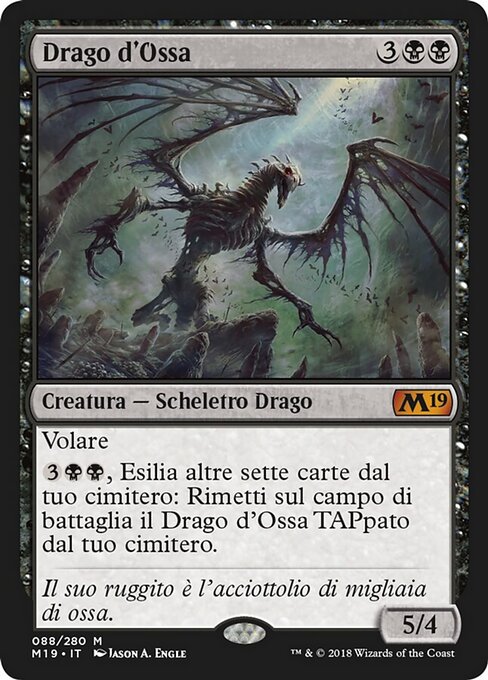 Bone Dragon - Core Set 2019 Promos (#88s) - Illustrated by Jason A. Engle - Magic: The Gathering Card
