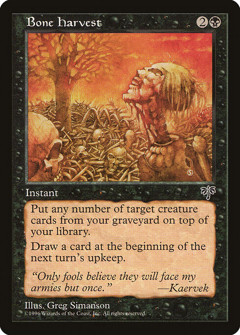 Bone Harvest - Mirage Magic card