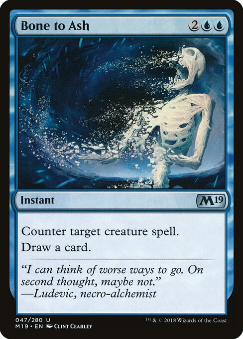 Os en cendres (Bone to Ash) - Core Set 2019 (#47) - Illustrated by Clint Cearley - Magic: The Gathering Card
