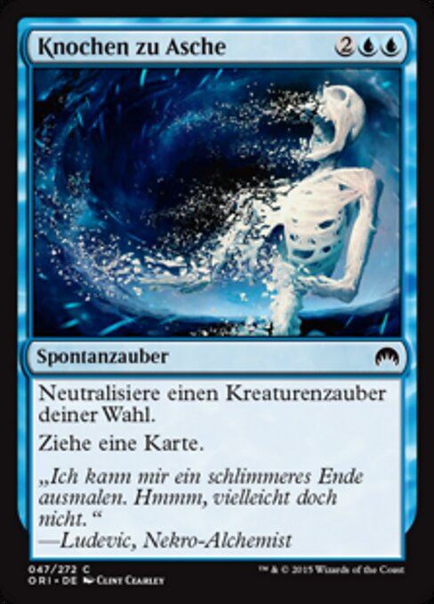 뼈에서 재로 (Bone to Ash) - Magic Origins (#47) - Illustrated by Clint Cearley - Magic: The Gathering Card