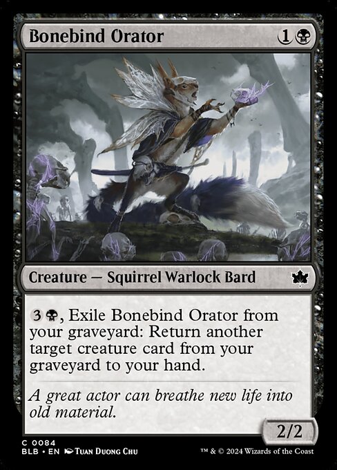 Bonebind Orator - Bloomburrow Magic card
