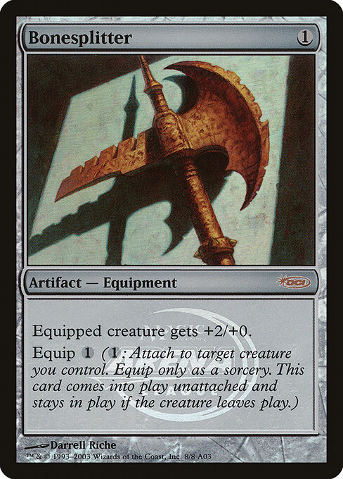 Bonesplitter - Mirrodin (#146) - Illustrated by Darrell Riche - Magic: The Gathering Card