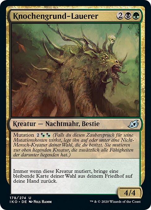 Espreitador do Ossário (Boneyard Lurker) - Ikoria: Lair of Behemoths (#178) - Illustrated by Nils Hamm - Magic: The Gathering Card