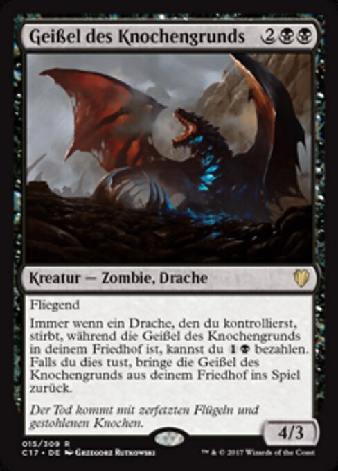 Geißel des Knochengrunds (Boneyard Scourge) - Commander 2017 (#15) - Illustrated by Grzegorz Rutkowski - Magic: The Gathering Card