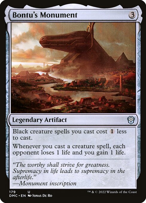 Bontu's Monument - Dominaria United Commander Magic card