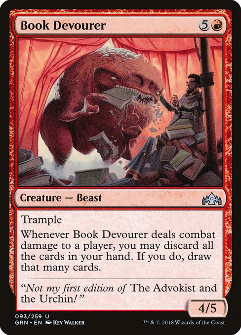Book Devourer - Guilds of Ravnica (#93) - Illustrated by Kev Walker - Magic: The Gathering Card