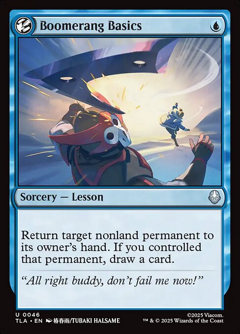 Fundamentos del búmeran (Boomerang Basics) - Avatar: The Last Airbender (#46) - Illustrated by Tubaki Halsame - Magic: The Gathering Card