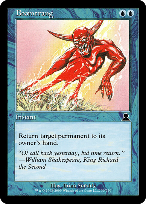 Boomerang - Masters Edition III Magic card