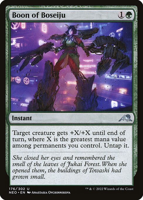 Boon of Boseiju - Kamigawa: Neon Dynasty (#176) - Illustrated by Anastasia Ovchinnikova - Magic: The Gathering Card