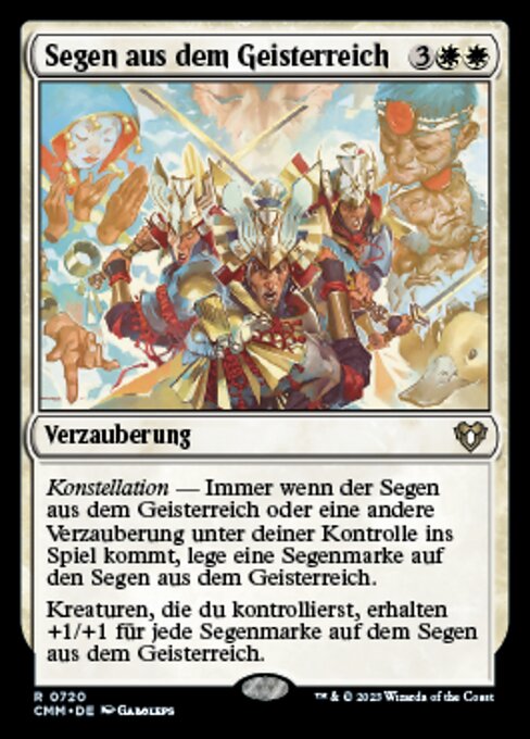 Segen aus dem Geisterreich (Boon of the Spirit Realm) - Commander Masters (#720) - Illustrated by Gaboleps - Magic: The Gathering Card