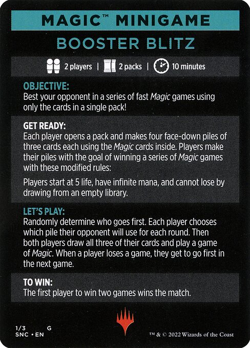 Booster Blitz - Innistrad: Midnight Hunt Minigames (#1) - Magic: The Gathering Card