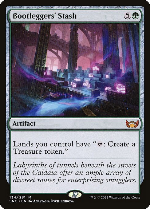 Bootleggers' Stash - Streets of New Capenna (#134) - Illustrated by Anastasia Ovchinnikova - Magic: The Gathering Card