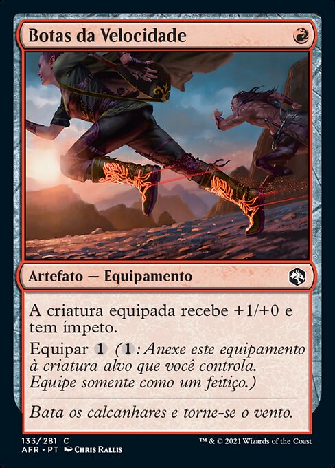 Stiefel der Geschwindigkeit (Boots of Speed) - Adventures in the Forgotten Realms (#133) - Illustrated by Chris Rallis - Magic: The Gathering Card