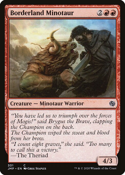 Borderland Minotaur - Jumpstart Magic card