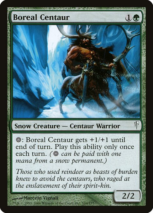 ボリアルのケンタウルス (Boreal Centaur) - Coldsnap (#104) - Illustrated by Marcelo Vignali - Magic: The Gathering Card