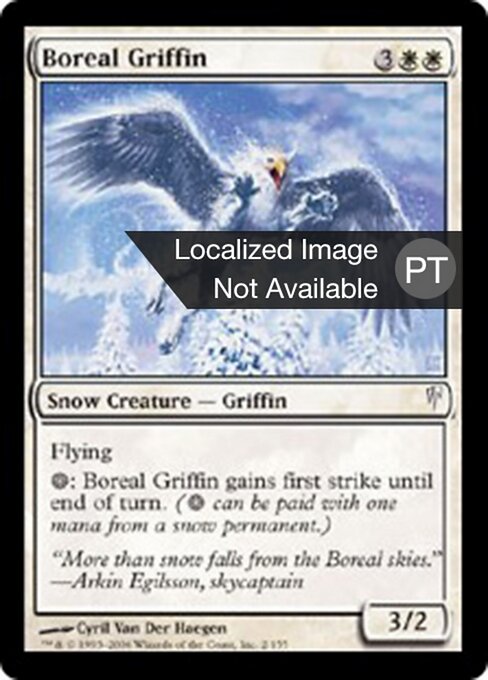 Grifo boreal (Boreal Griffin) - Coldsnap (#2) - Illustrated by Cyril Van Der Haegen - Magic: The Gathering Card