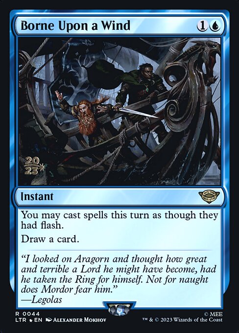Borne Upon a Wind - Tales of Middle-earth Promos (#44s) - Illustrated by Alexander Mokhov - Magic: The Gathering Card