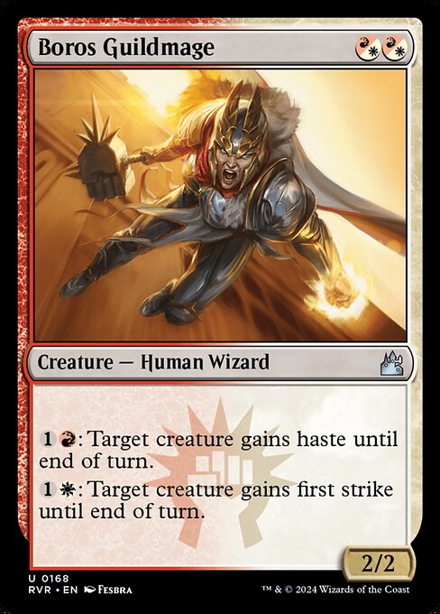Boros Guildmage - Ravnica Remastered (#168) - Illustrated by Fesbra - Magic: The Gathering Card