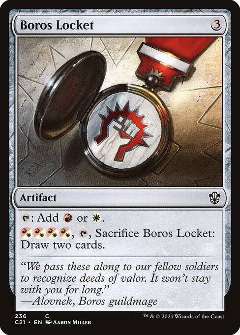 Boros Locket - Commander 2021 (#236) - Illustrated by Aaron Miller - Magic: The Gathering Card