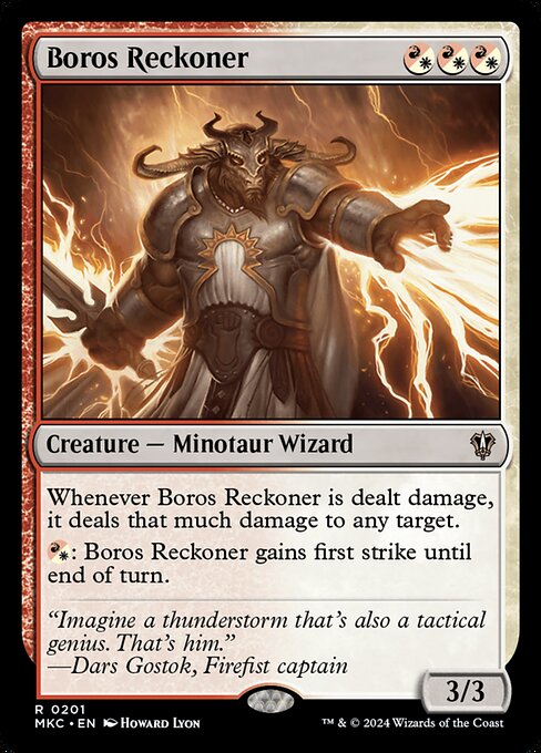 Censore Boros (Boros Reckoner) - Murders at Karlov Manor Commander (#201) - Illustrated by Howard Lyon - Magic: The Gathering Card