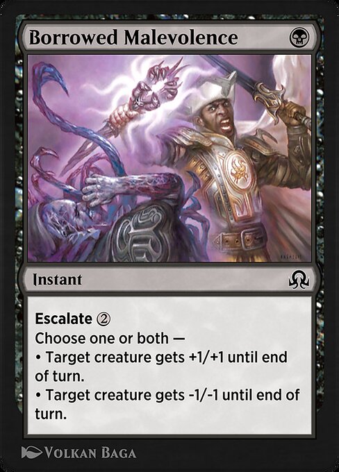 Borrowed Malevolence - Shadows over Innistrad Remastered (#100) - Illustrated by Volkan Baǵa - Magic: The Gathering Card